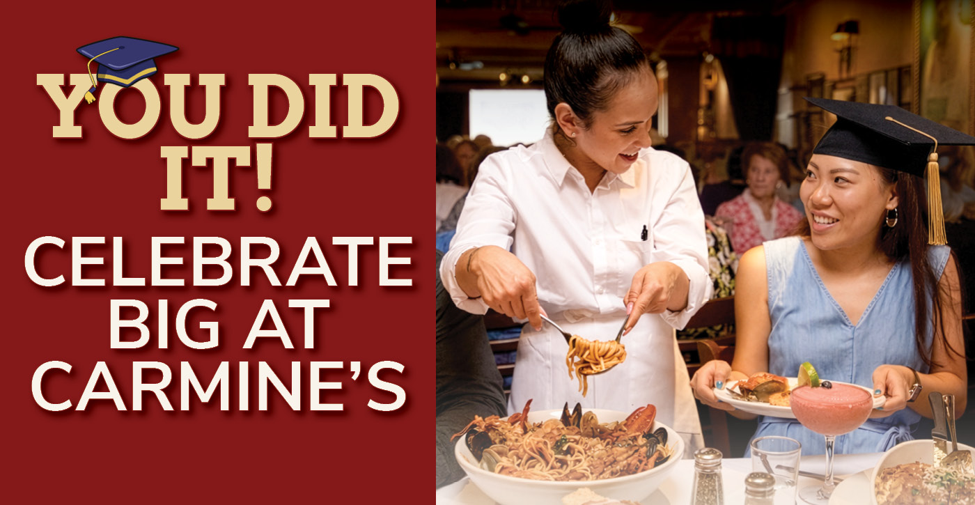Graduation Parties at Carmine’s Atlantic City